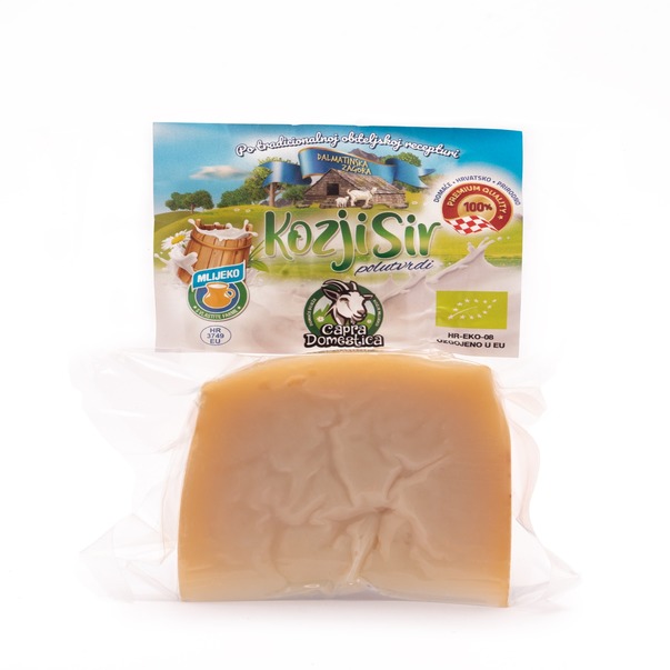 Eko kozji polutvrdi sir 200 g – ručno rađen eko sir od svježeg kozjeg mlijeka